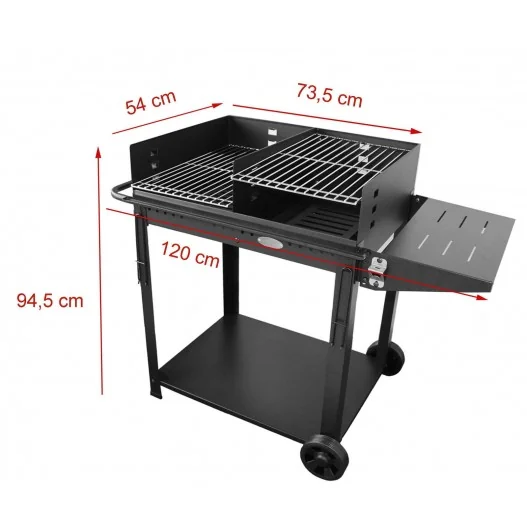 Barbacoa de exterior con parrilla para carbón con ruedas modelo Santillana IMOR® Barbacoa de exterior con parrilla para carbón con ruedas modelo Santillana IMOR®