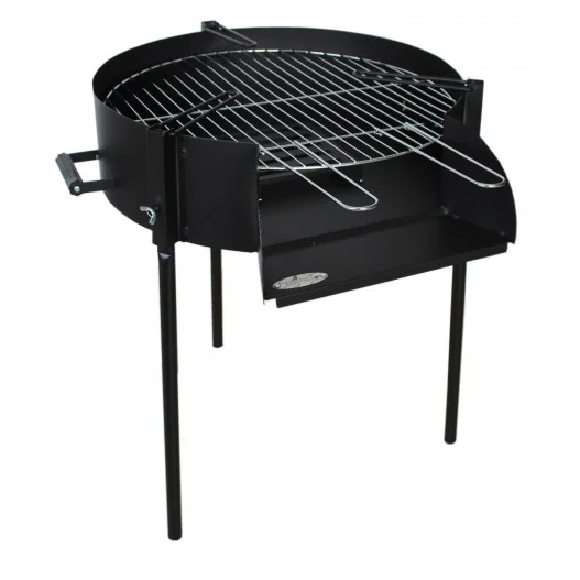 Barbacoa de jardín con parrilla regulable a carbón o leña de 50 cm Paellera IMOR®