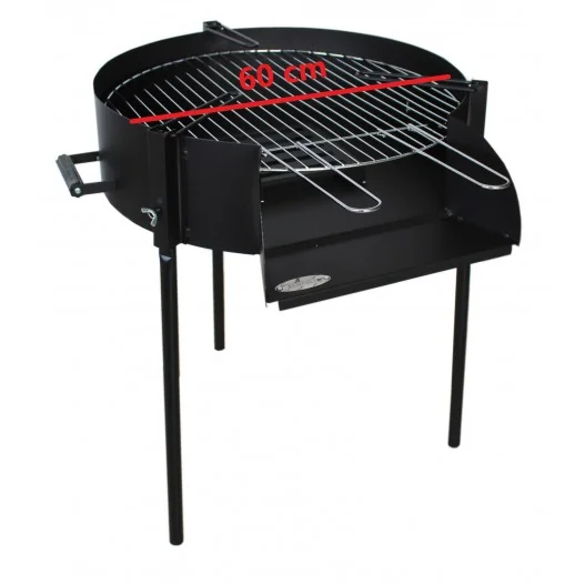Barbacoa de jardín con parrilla regulable a carbón o leña de 60 cm Paellera IMOR® Barbacoa de jardín con parrilla regulable a carbón o leña de 60 cm Paellera IMOR®