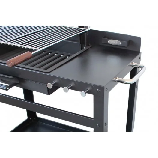 Kit de barbacoa para exterior con parrilla de leña o carbón con ruedas y mesa lateral modelo Aviles IMOR Kit de barbacoa para exterior con parrilla de leña o carbón con ruedas y mesa lateral modelo Aviles IMOR