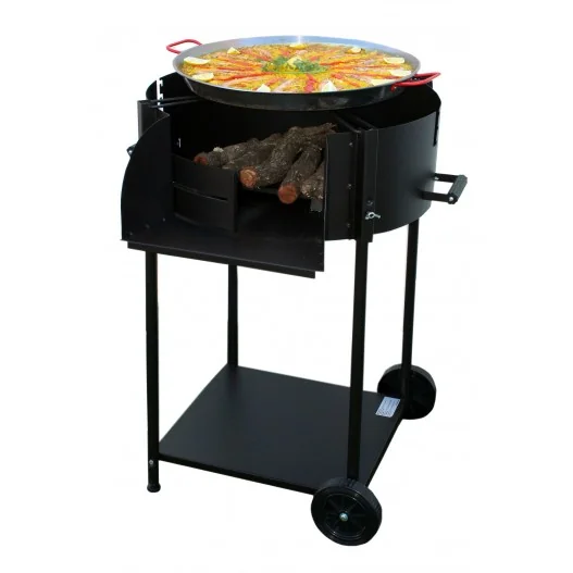 Barbacoa redonda de jardín con función paellera y parrilla regulable MI PAELLA IMOR Barbacoa redonda de jardín con función paellera y parrilla regulable MI PAELLA IMOR