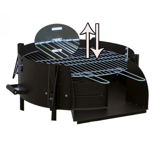 Barbacoa redonda de jardín con función paellera y parrilla regulable MI PAELLA IMOR Barbacoa redonda de jardín con función paellera y parrilla regulable MI PAELLA IMOR