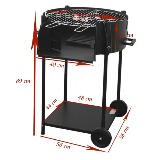 Barbacoa redonda de jardín con función paellera y parrilla regulable MI PAELLA IMOR Barbacoa redonda de jardín con función paellera y parrilla regulable MI PAELLA IMOR