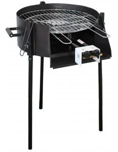 Barbacoa circular de jardín con parrilla de carbón o leña con 3 funciones ALGO MAS IMOR®