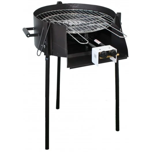 Barbacoa circular de jardín con parrilla de carbón o leña con 3 funciones ALGO MAS IMOR®