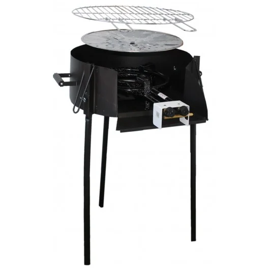 Barbacoa circular de jardín con parrilla de carbón o leña con 3 funciones ALGO MAS IMOR® Barbacoa circular de jardín con parrilla de carbón o leña con 3 funciones ALGO MAS IMOR®