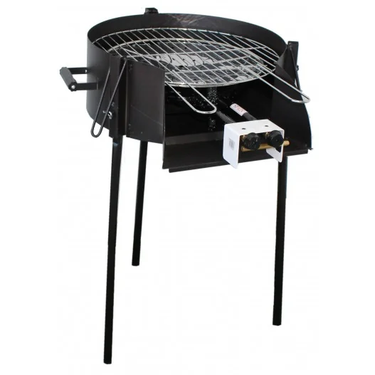 Barbacoa circular de jardín con parrilla de carbón o leña con 3 funciones ALGO MAS IMOR® Barbacoa circular de jardín con parrilla de carbón o leña con 3 funciones ALGO MAS IMOR®