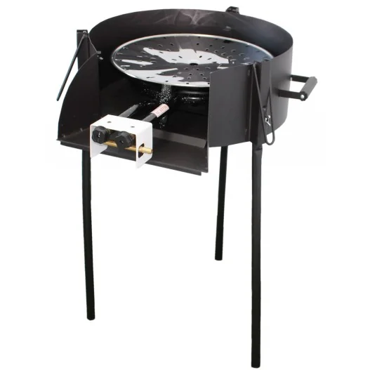 Barbacoa circular de jardín con parrilla de carbón o leña con 3 funciones ALGO MAS IMOR® Barbacoa circular de jardín con parrilla de carbón o leña con 3 funciones ALGO MAS IMOR®