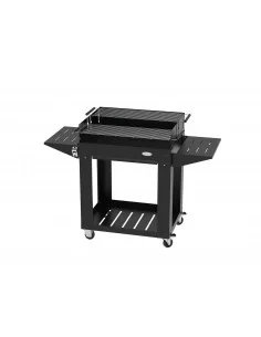 Barbacoa con parrilla regulable para carbón con estantes laterales y ruedas modelo Rodeo IMOR®
