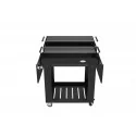 Barbacoa con parrilla regulable para carbón con estantes laterales y ruedas modelo Rodeo IMOR®