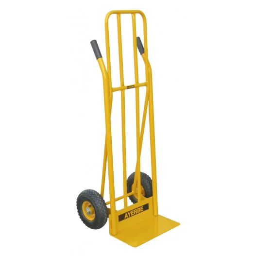 Carretilla manual porta cajas bebida rueda impinchable