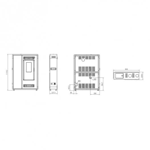 Estufa de Pellets Pasillo Canalizable Estufa de Pellets Pasillo Canalizable