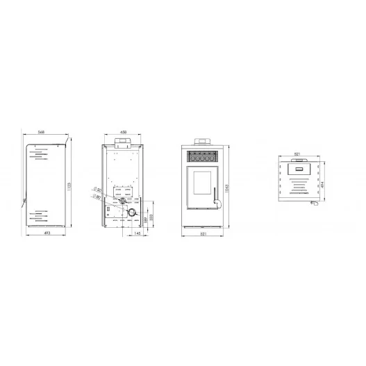 Estufa de Pellets Alfa 12 Eider Biomasa Estufa de Pellets Alfa 12 Eider Biomasa