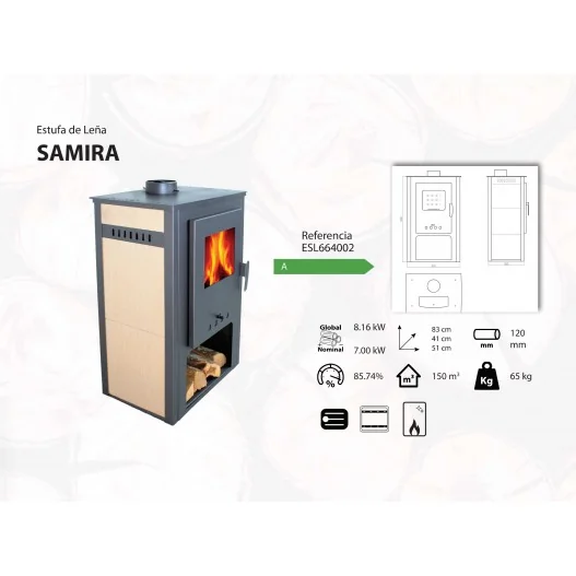 Estufa de leña Samira Estufa de leña Samira