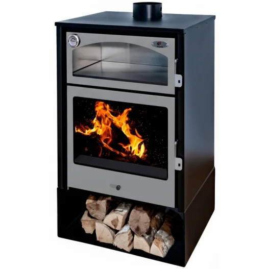 Estufa de leña con horno inox EB 13KW