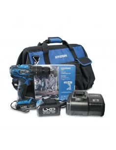 HY-COMBO-1-2 Taladro Percutor Hyundai + Batería 2Ah + Cargador + Bolsa